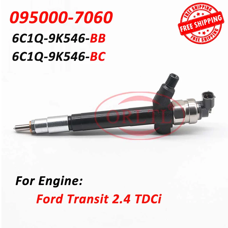 

Дизельная Форсунка DCRI107060 095000-7060 0950007060 инжектор общей топливной магистрали 6c1q9k546bc для Ford Transit 2,4 TDCI
