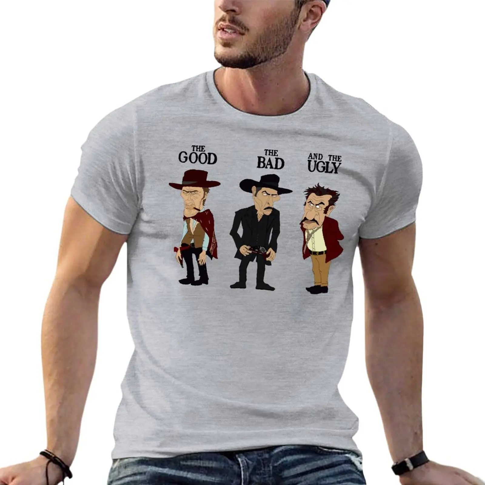 

The Good The Bad And The Ugly - Clint Eastwood Oversized T-Shirt Branded Men'S Clothes Short Sleeve Streetwear Big Size Tops Tee