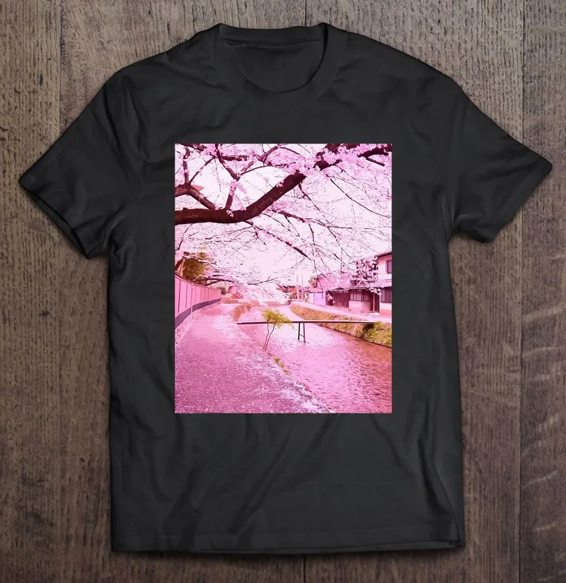 

Japanese Cherry Blossom Japanese Woodblock Art Retro Vintage Oversized T-Shirt Boys Shirt Big Size Anime Men'S Shirts T-Shirts