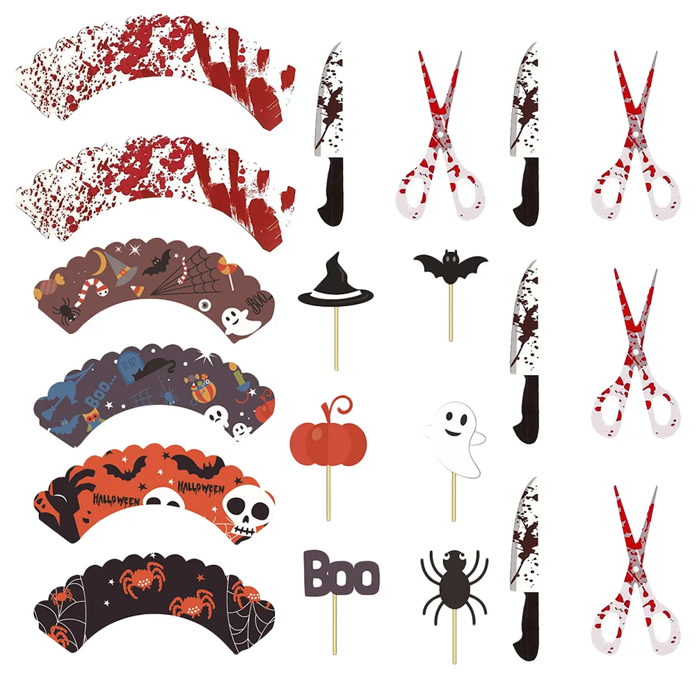 

24 комплекта, декоративные топперы для кексов