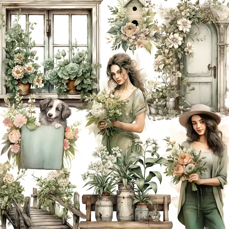 20 шт. винтажных наклеек Panalisacraft набор для сбора высечек скрапбукинга