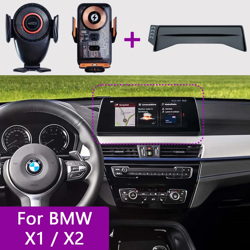 Для BMW X1 F48 2020 2021 2022 Автомобильное крепление для телефона 66 Вт Подставка