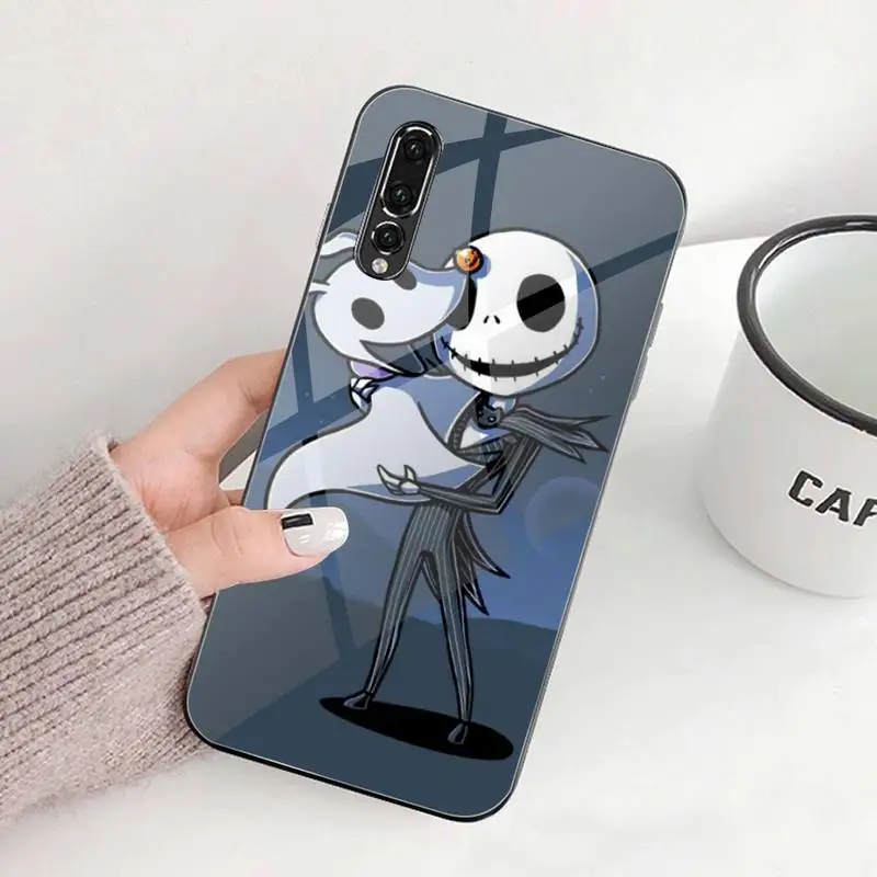 Чехол Кошмар перед Рождеством для телефона закаленное стекло Huawei P30 P20 P10 lite honor 7A 8X