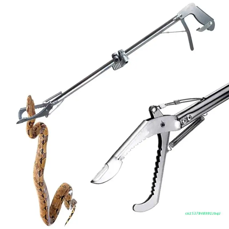 

Snake Tong Профессиональный складной рептилий захват змея