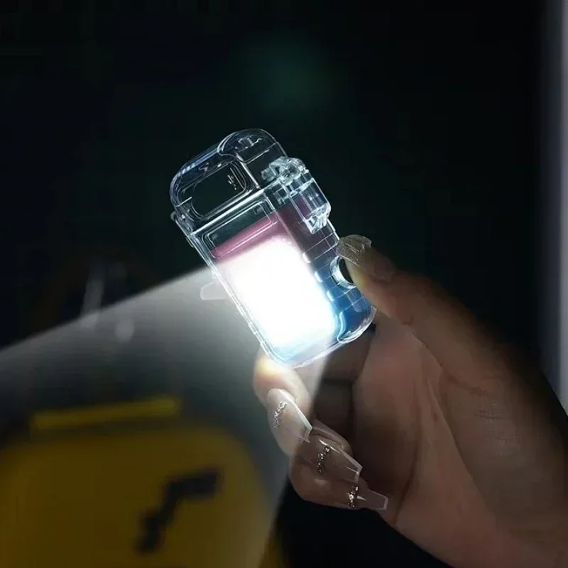 Фото USB плазменная зарядка, зажигалка для часов, уличная ветрозащитная портативная водонепроницаемая зажигалка, мужские часы, подарочные аксессуары для сигарет №1