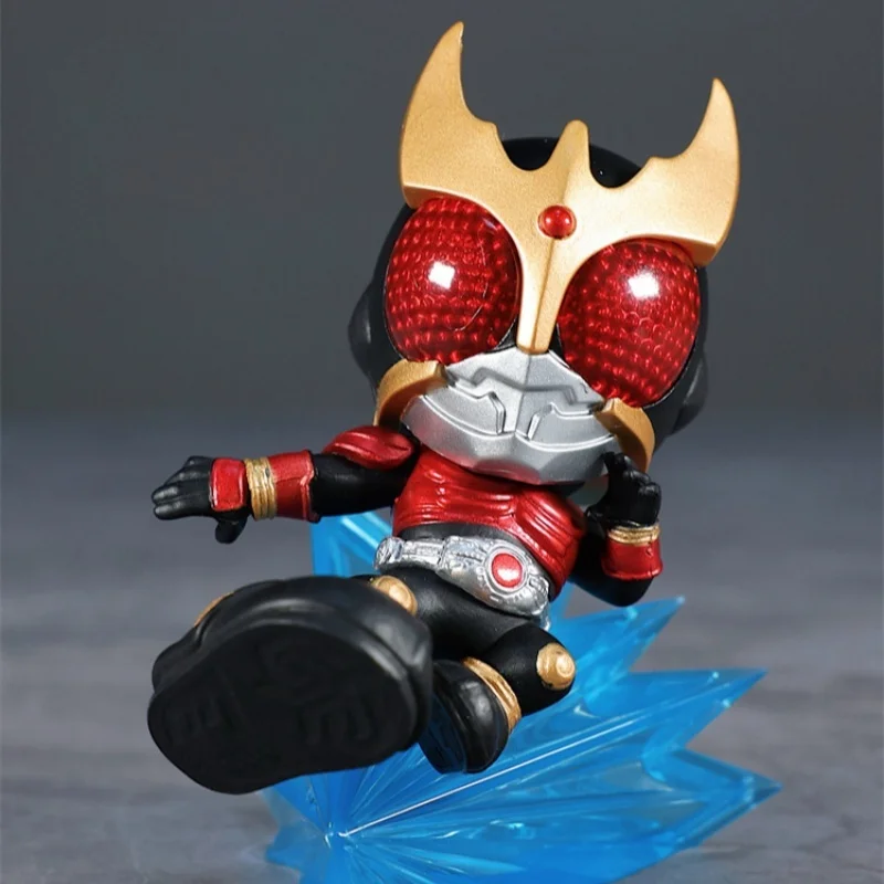Фото Новая коллекционная фигурка Bandai Kamen Rider в стиле чиби-аниме, загадочная модель Q-версии, идеальное украшение для автомобиля и рабочего стола. №2