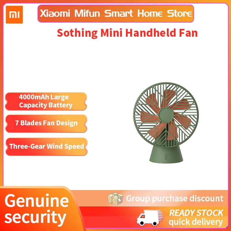 

Youping Sothing Rechargable Handheld Fan Desktop Fan Rainforest Version Removable Mini Silent Fan Cooler For Home Office Travel
