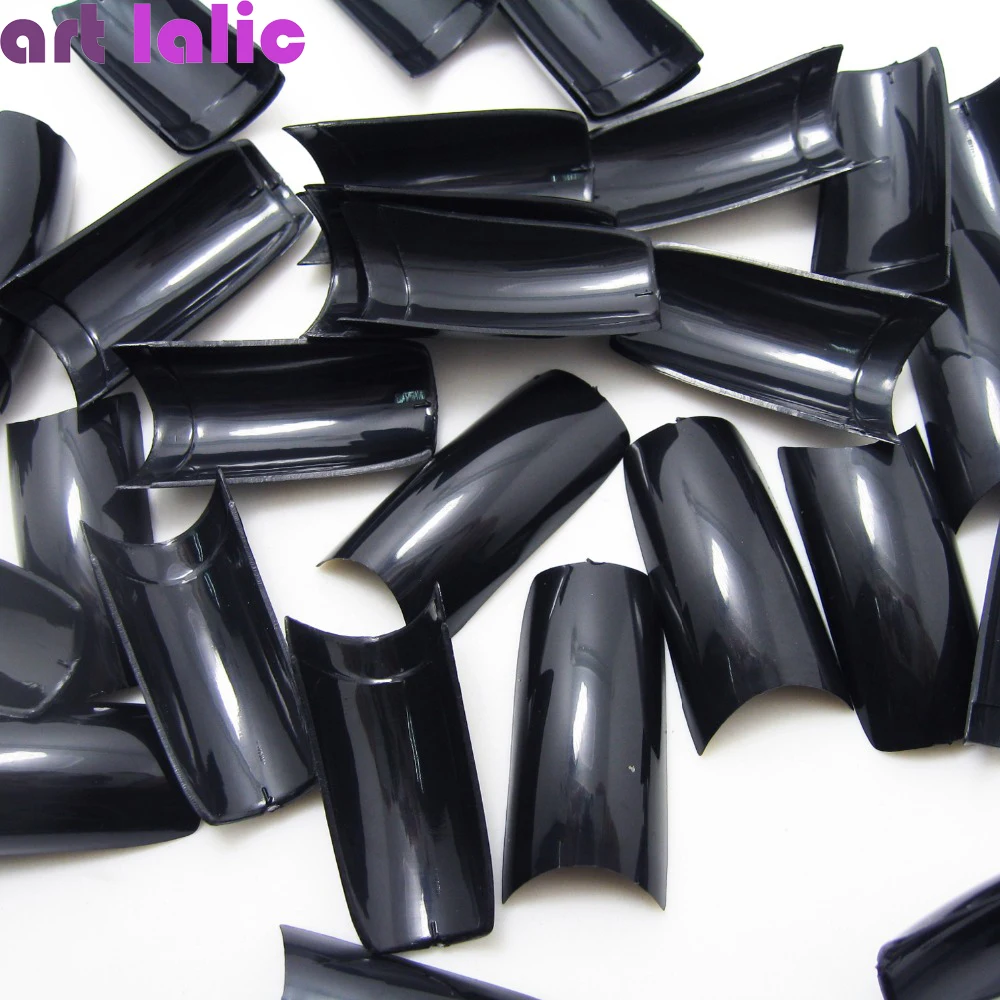 Colorful 500 x French Nail Art French Half Artificial Acrylic UV Gel Tips Practice Kit New Arrival