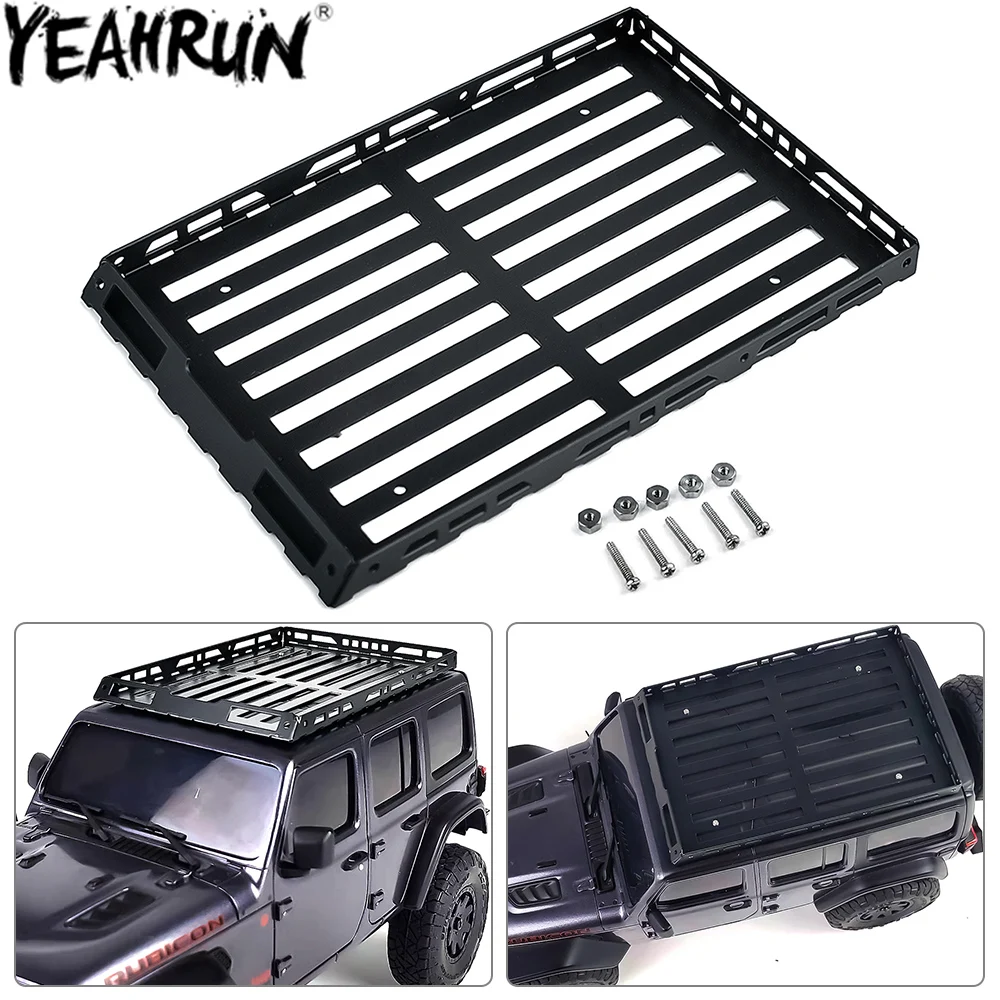 

YEAHRUN RC автомобильный багажник на крышу багажник 86x57 мм для 1/18 RC Гусеничный автомобиль Kyosho 32521 обновленные детали