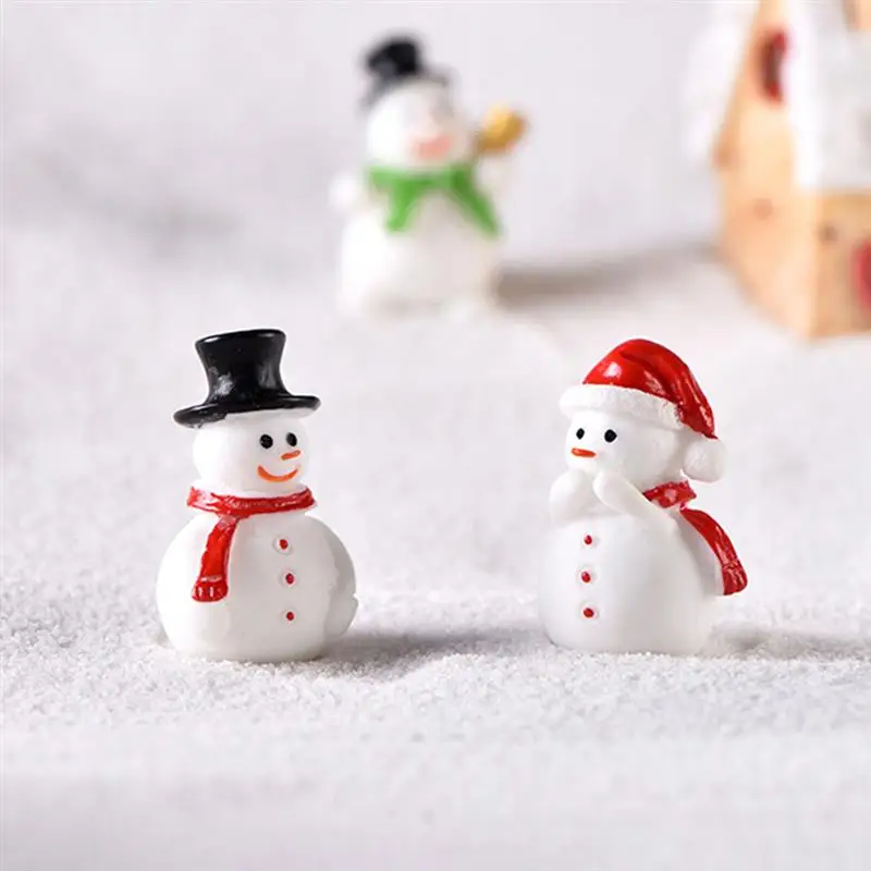 

20Pcs Christmas Snowman Figurines Model Bonsai Garden Fairy Decor Mini Xmas Snowman Statues For Kids Children Gift Toys
