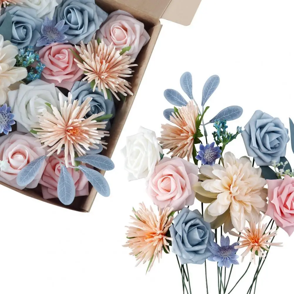 

Reliable Fine Workmanship Eco-friendly Artificial Rose Gift Box Party Supplies Fake Silk Flower Artificial Flower 1 Set