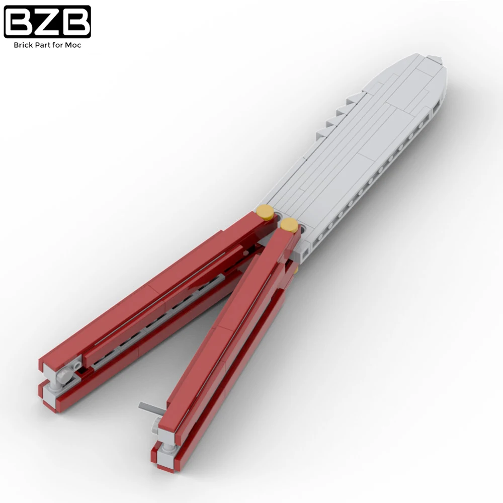 

Креативный самодельный нож-бабочка MOC С черной розой, строительный блок, крепость легиона, меч, нож, детская игрушка, подарок