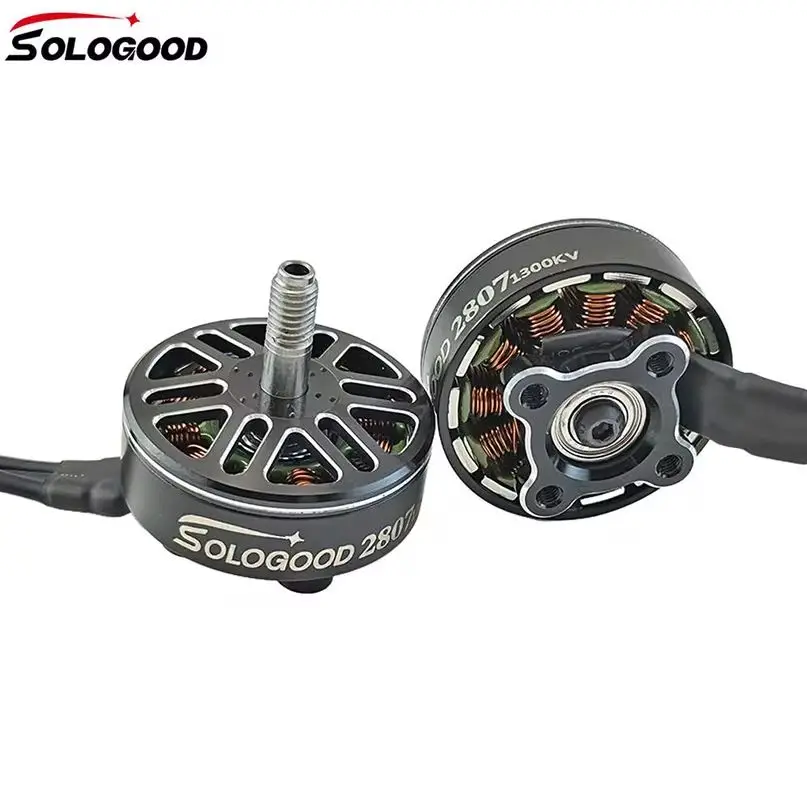 2 шт. SoloGood 2807 1300KV FPV Бесщеточный двигатель 4 ~ 6S Lipo 5 мм выходной вал для 7-дюймового