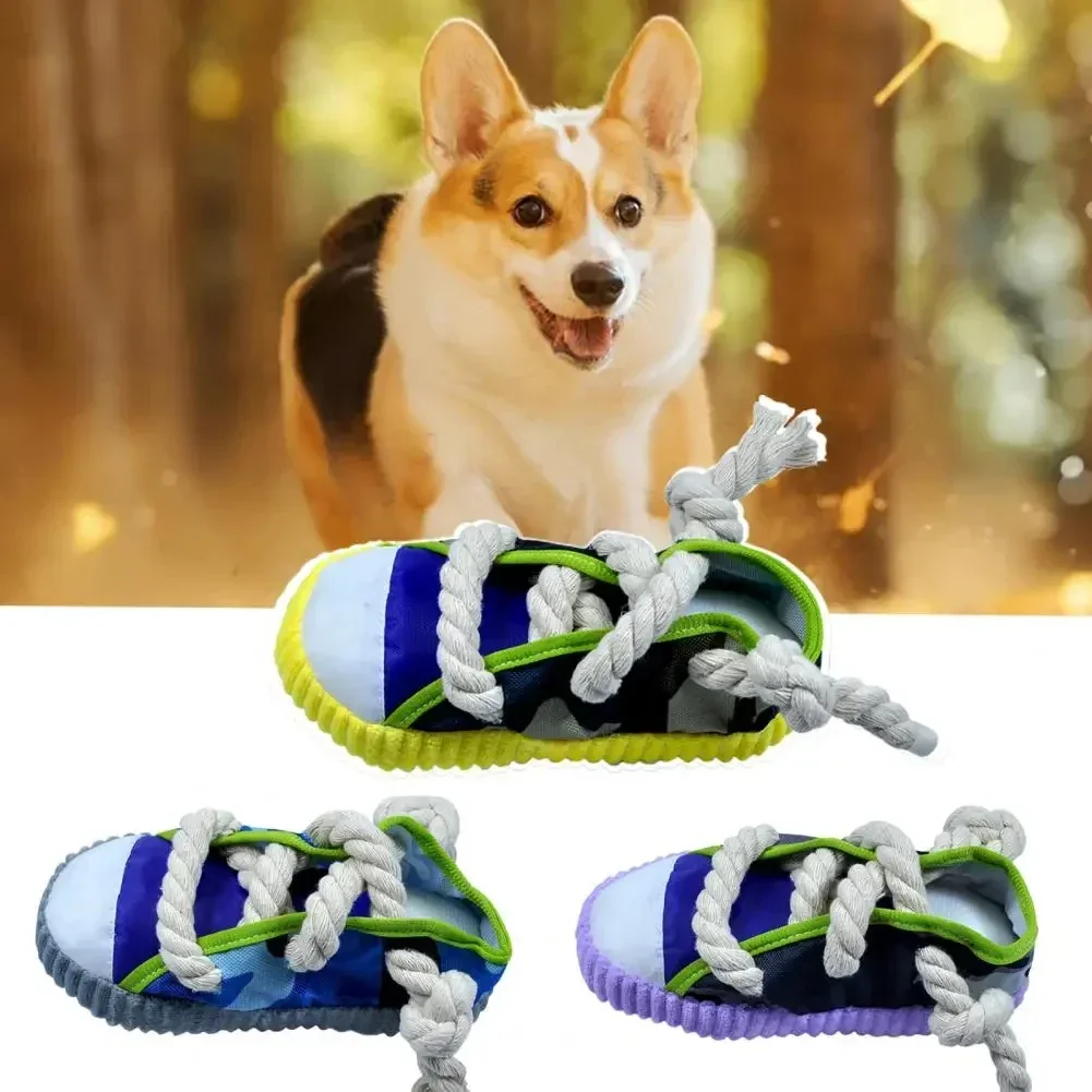 

Pet Dog Toy Pet Cotton Rope Slippers Bite Resistant Interactive Plush Teeth Cleaning Molar Toys Pet Bite Toy Puppy Accessories