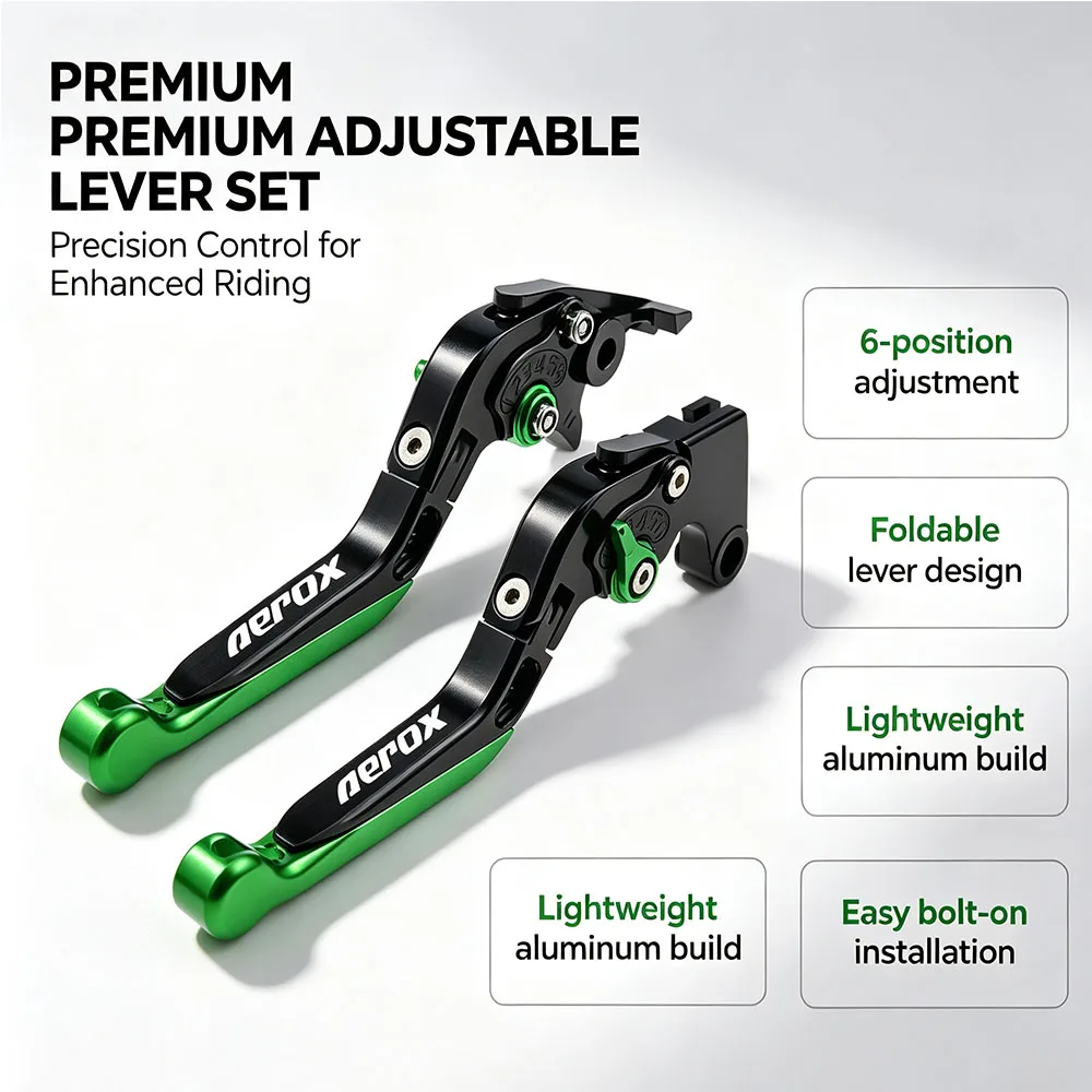 Фото Для Yamaha Aerox NVX155 QBIX125 2017-2019 мотоциклетные рычаги тормоза и сцепления из алюминия, изготовленные методом ЧПУ, регулируемые, складные, выдвижной комплект. №1