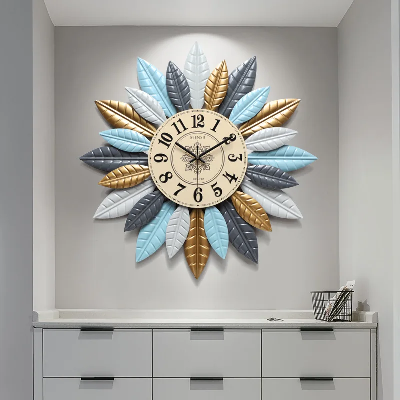 

Nordic big clock modern minimalist clock wall clock living room mute wall clock fashion art clock wall