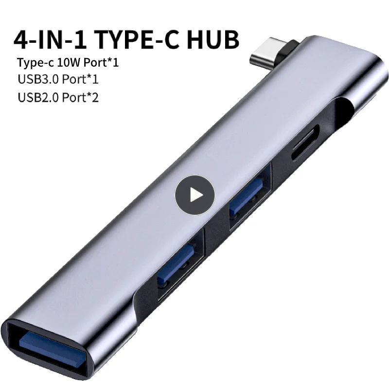 

Office Tools Usb Hub Docking Station 4 Ports 4 In 1 Usb-c Hub Usb2.0/usb3.0 High Speed Usb Hub Computer Accessories Type C Hub