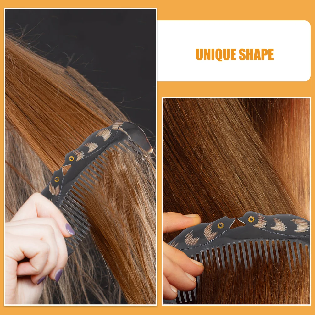 2 шт. массажная расческа с рогом для волос мужчин массажер кожи головы расчески