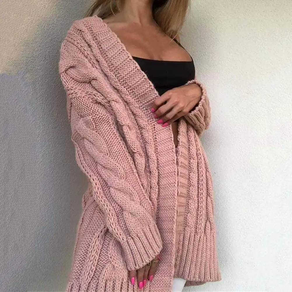 

Стильный осенний свитер, пальто, вязаный зимний свитер с открытым стежком, пальто, осеннее пальто с защитой от катышков