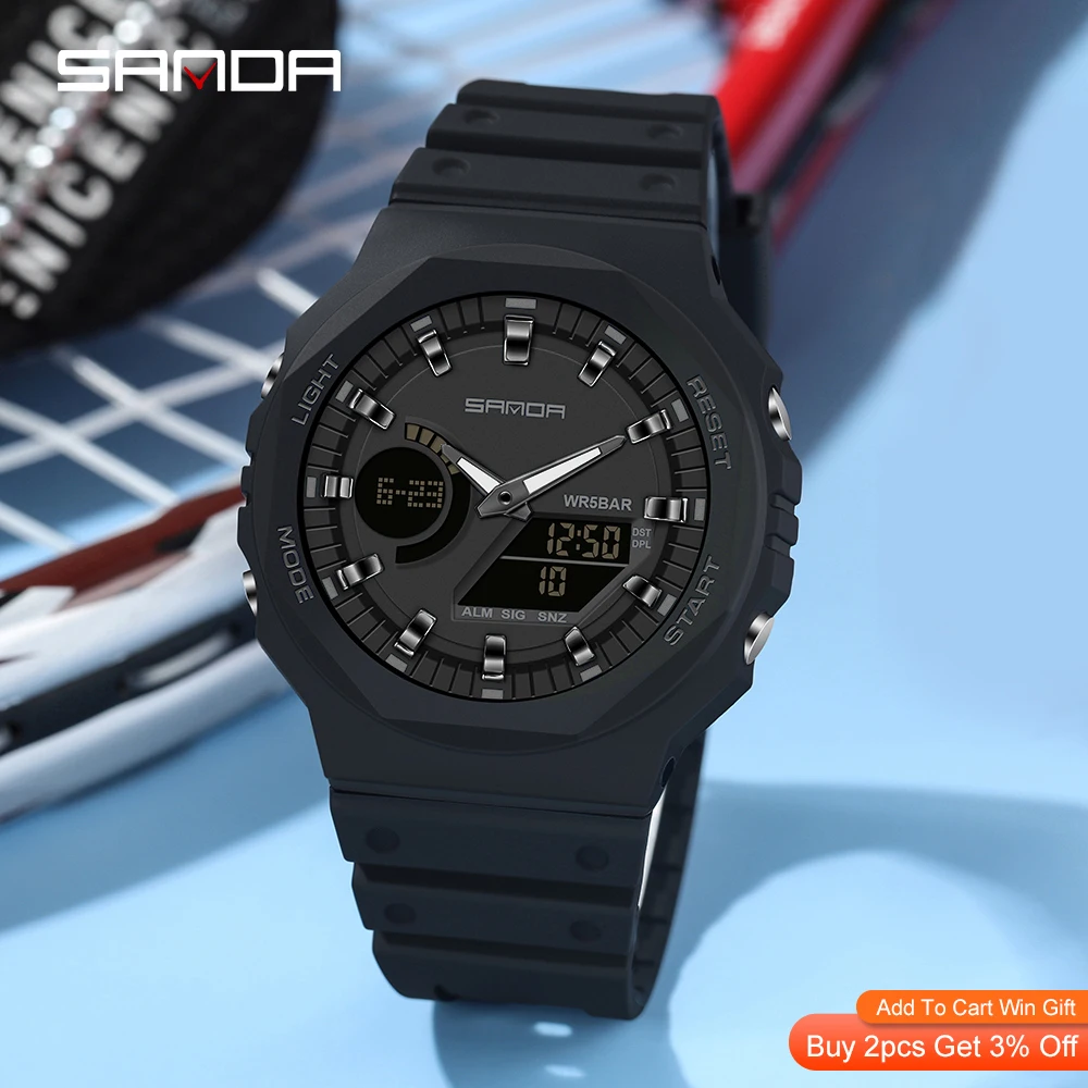 

Top Brand Casual Men's Watches 50M Waterproof Men Sport Watch Quartz Digital Luxury Men Watch Shock Relogio Masculino