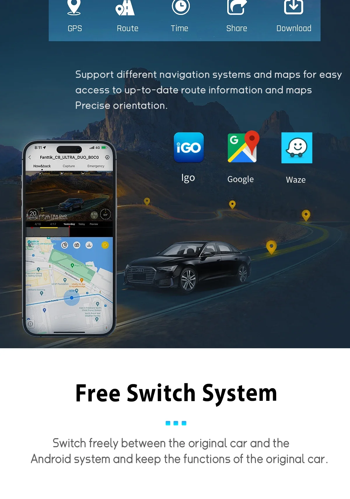Автомобильный радиоприемник Android 13 для Audi Q7 4L 2005-2015 MMI 2G 3G мультимедийная
