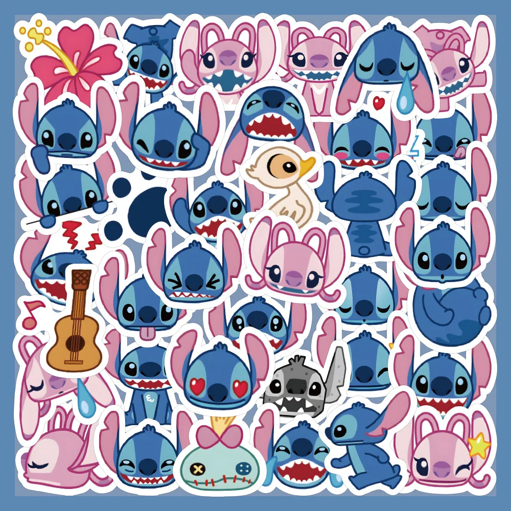 

40Pcs Disney Cute Cartoon Stitch Stickers Waterproof Skateboard Luggage Guitar Laptop Funny Graffiti Sticker Kid Classic Toy