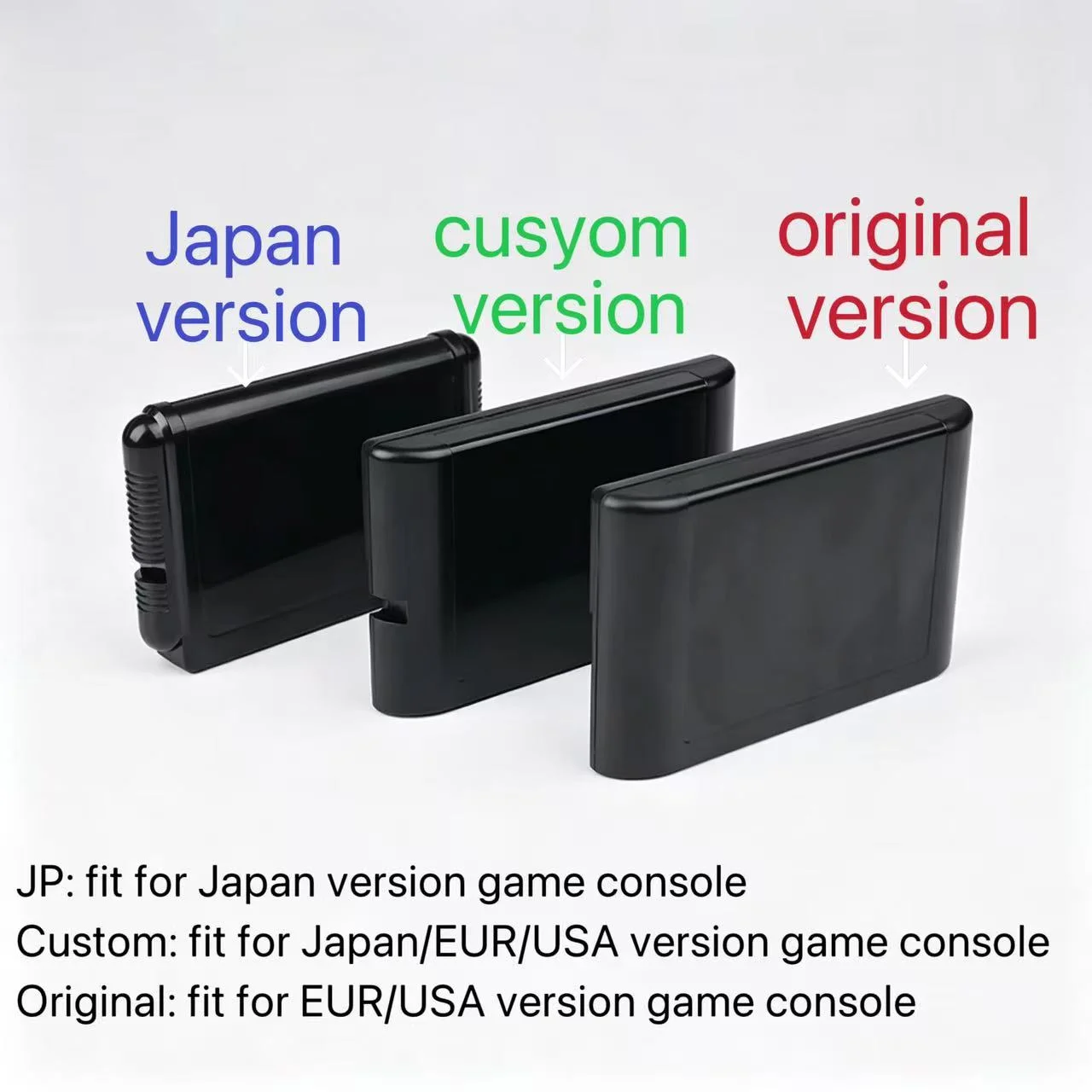 Фото Чехол для игровых картриджей Sega Genesis MegaDrive, пластиковый, черный, защитный корпус для замены картриджей №2