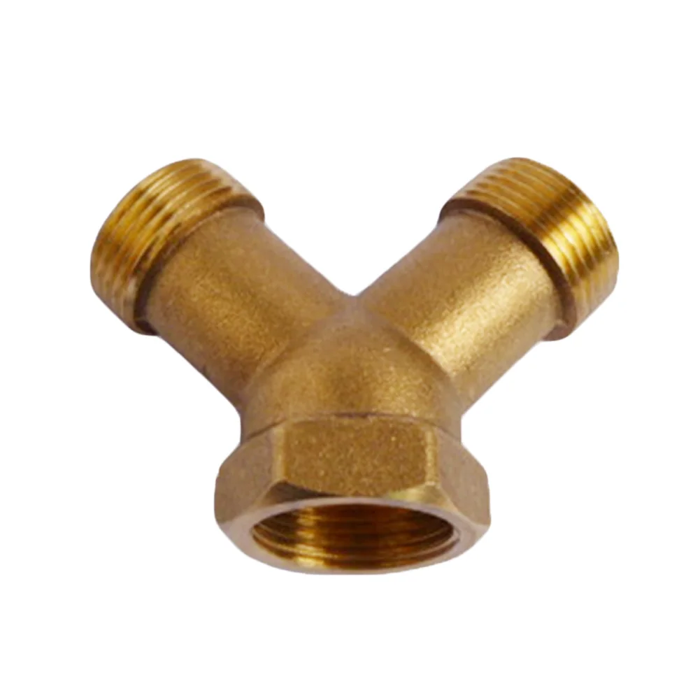 

3/4" High Pressure Swivel Joiner Y Piece Connector Washing Machine Splitter Hose Union Brass