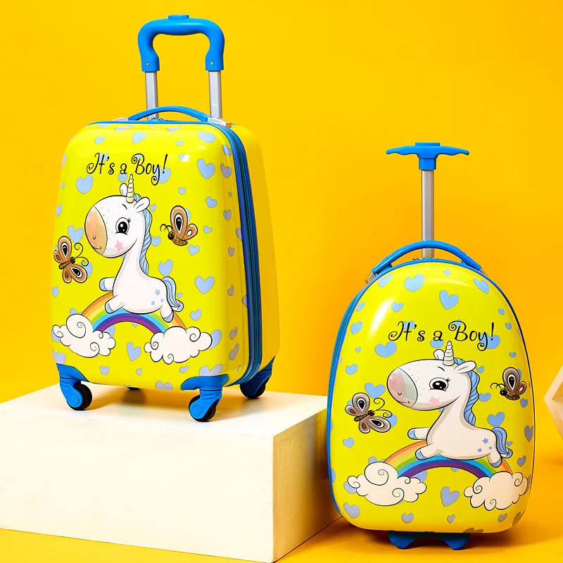 Cartoon kids Rolling Luggage trolley case children travel Suitcase on wheels 16/18 inch Spinner Carry-Ons boys girls Wheeled Bag
