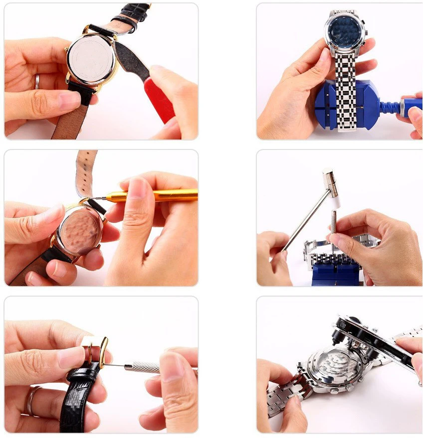 134 507pcs Watch Repair Tools Kit Brand Multi-function Bracelet Pin Remover Watch Movement Box Opener Spring Lever Tools