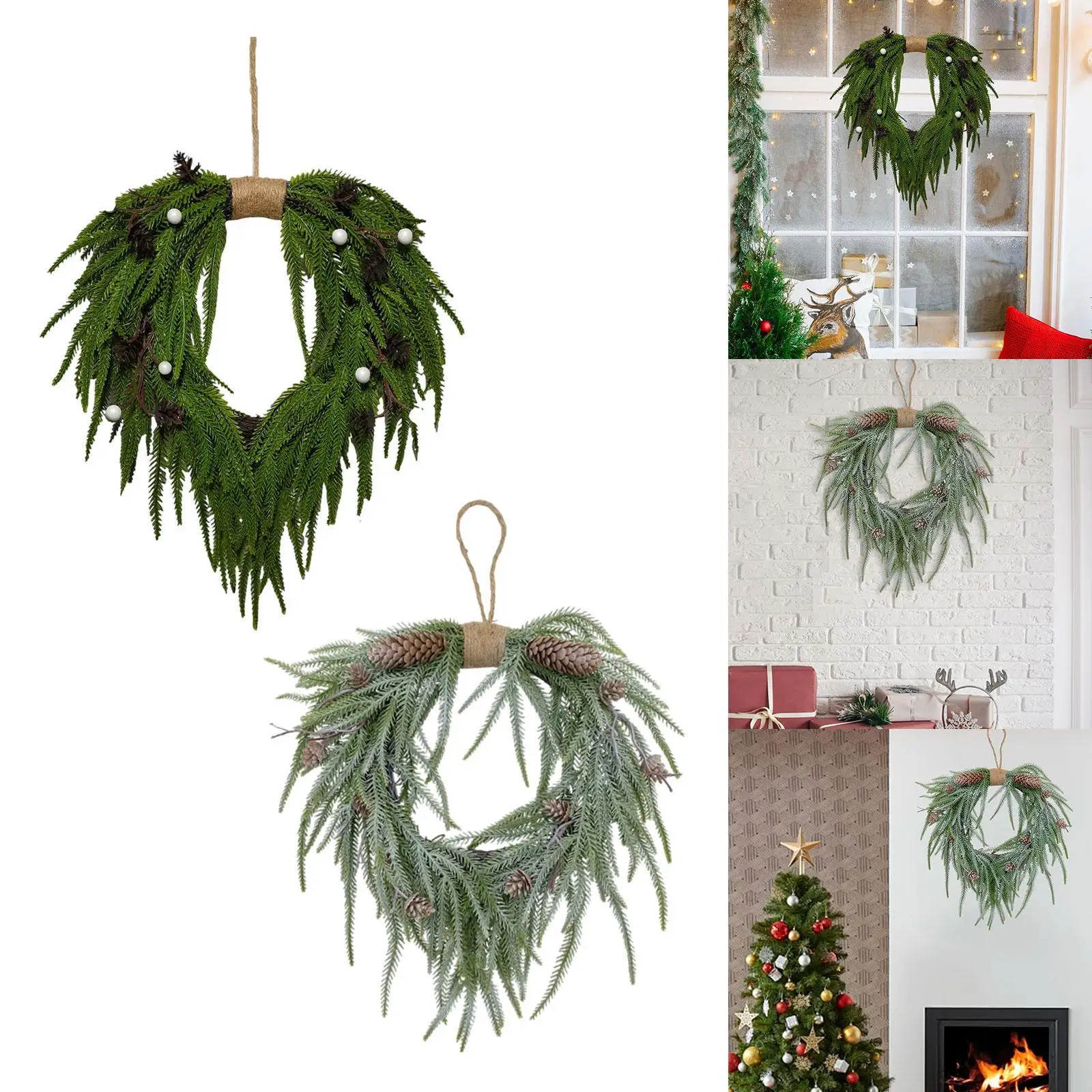 Рождественский венок для входной двери украшение дома подарки на День