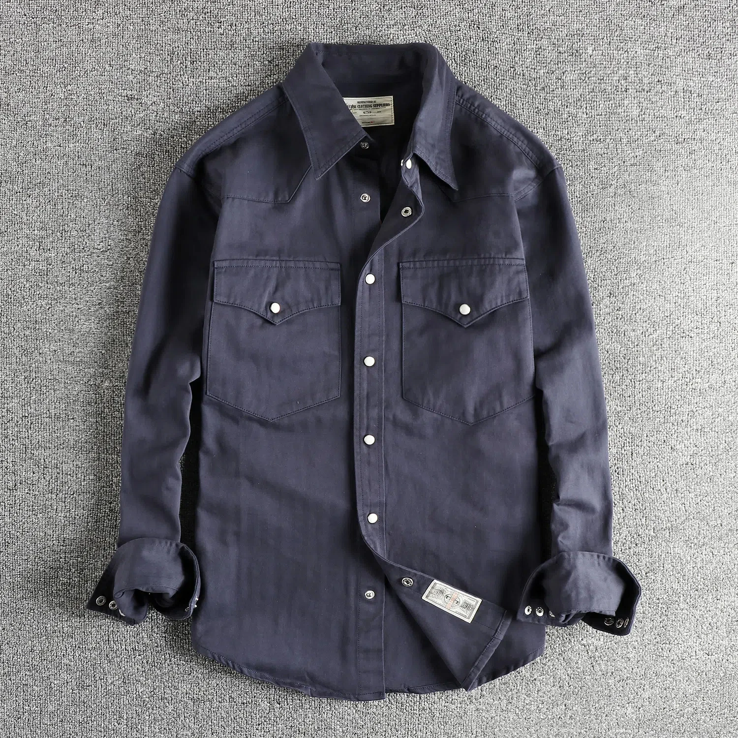 Винтажная хлопковая мужская рубашка