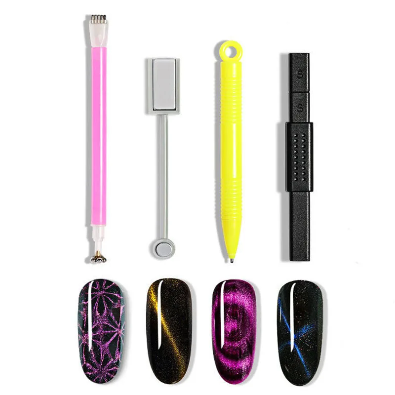 

Dual-ended Cat Magnetic Stick Strong Effect Flower Strip Pattern Magetic Stick Board For Magnetic Gel Nail Polish Pen Tool