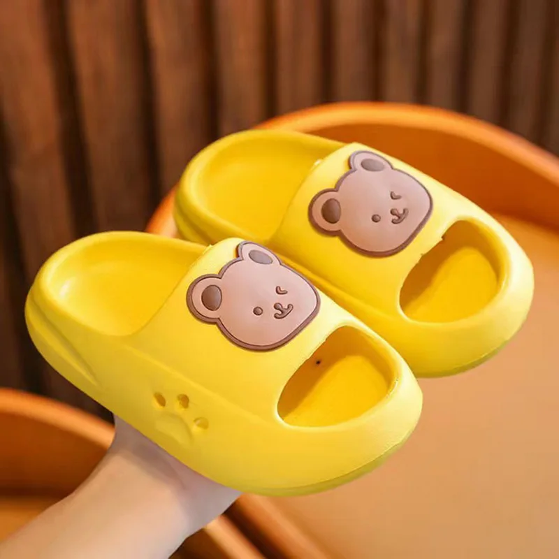 Children's Thick Platform For Girls Cloud Slippers Summer Beach Soft Sole Slide Sandals Leisure Indoor Bathroom Anti-slip Shoes enlarge