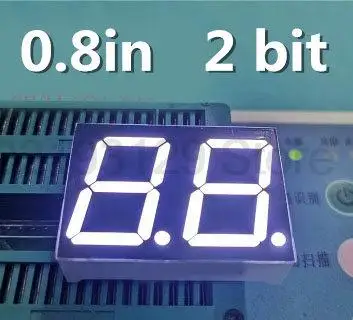 

WHITE 0.8" 0.8 in. 2 Bits Digital Tube 0.8 inch LED Display Module LED Display Common cathode/anode digital tube