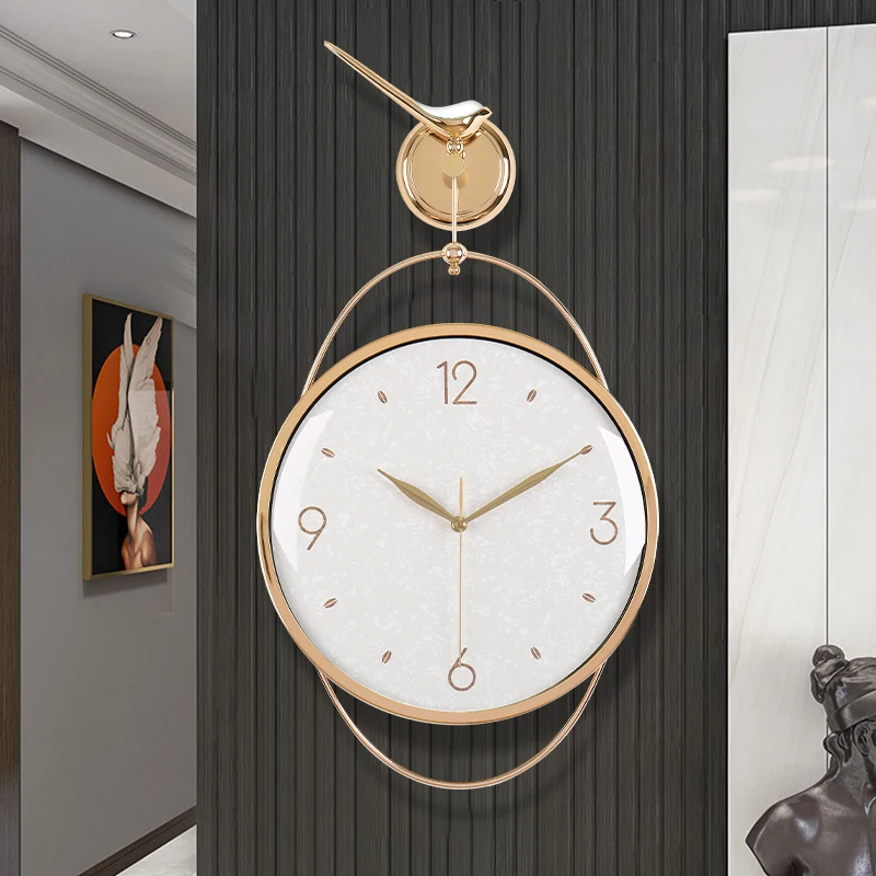 

Luxury Quartz Wall Clock Silent Unique Animal Nordic Unique Design Wall Clock Living Room Decor Reloj Pared Decor HX50NU