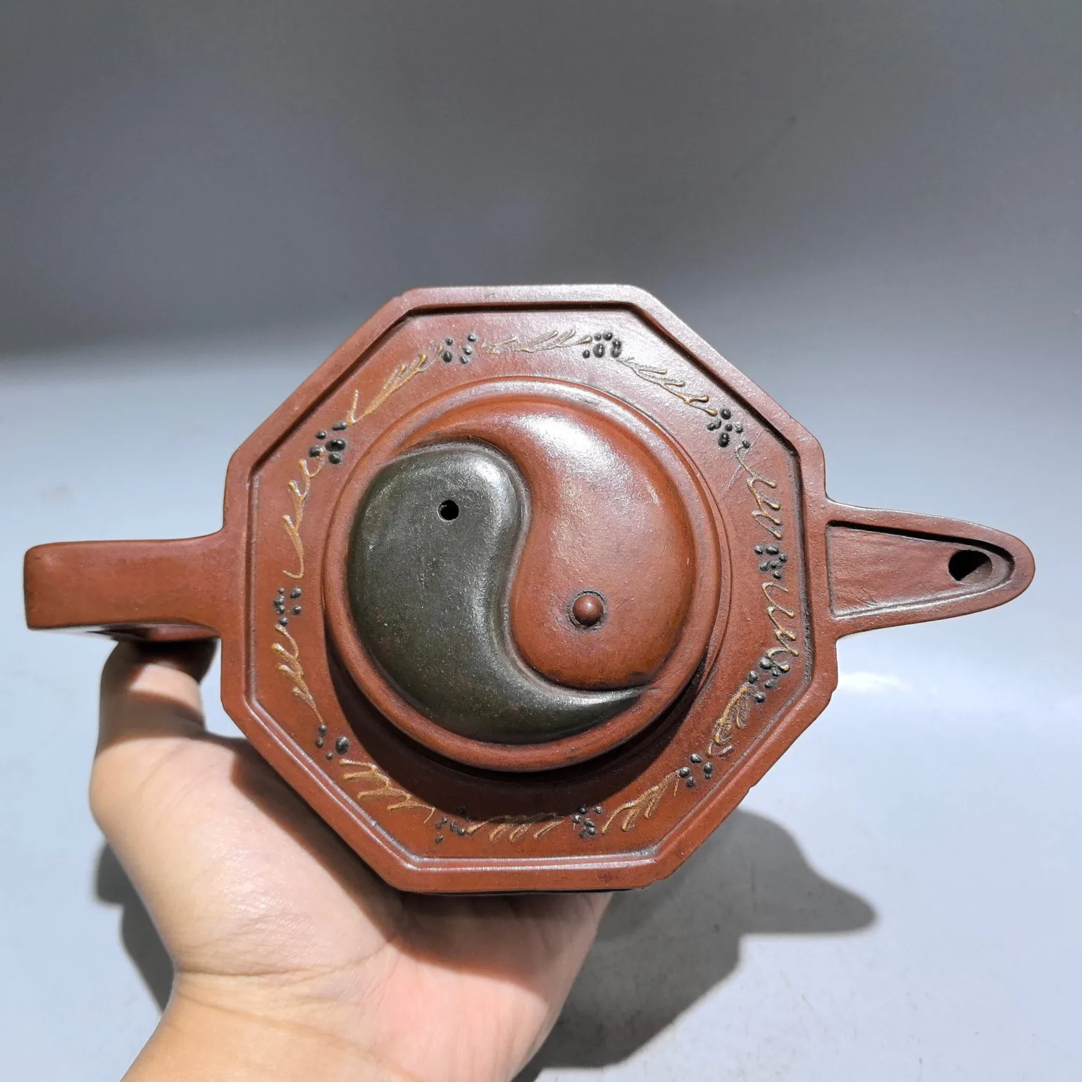 Чайник из китайского исинского фиолетового глины 7 дюймов восемь граммов