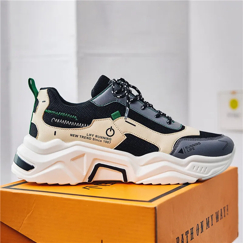 

Fashion Thick Bottom Sneakers for Men Light Platform Shoes Man Chaussures Homme Casual Running Shoes for Man Tenis Masculino