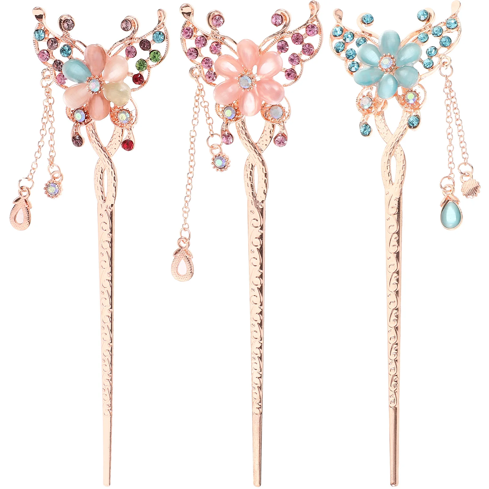 

3 шт., цветочные шпильки для волос