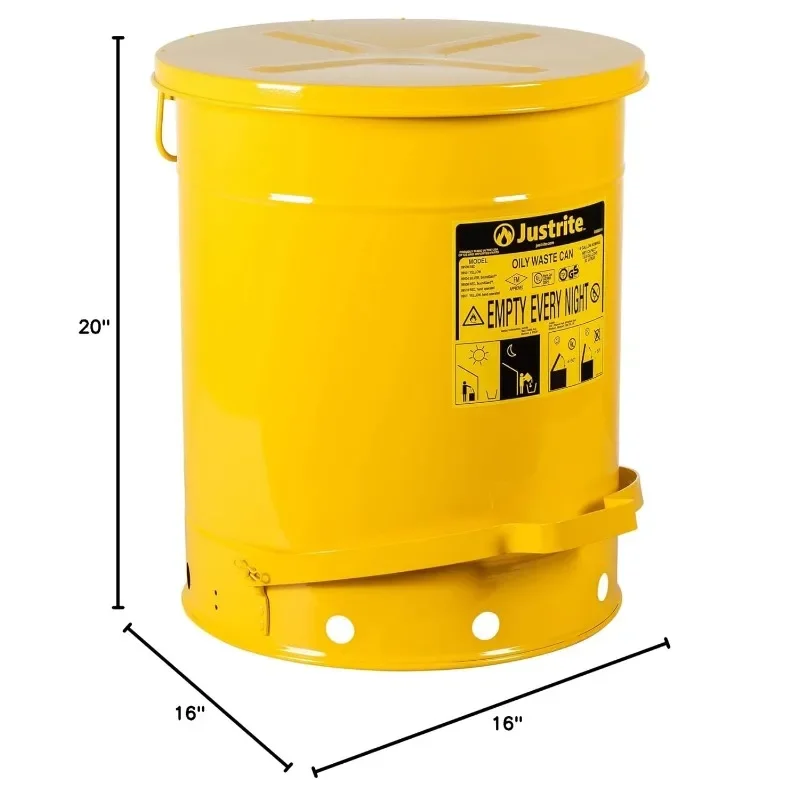 Банка из оцинкованной стали для масляных отходов 6 галлонов металлическая тряпка