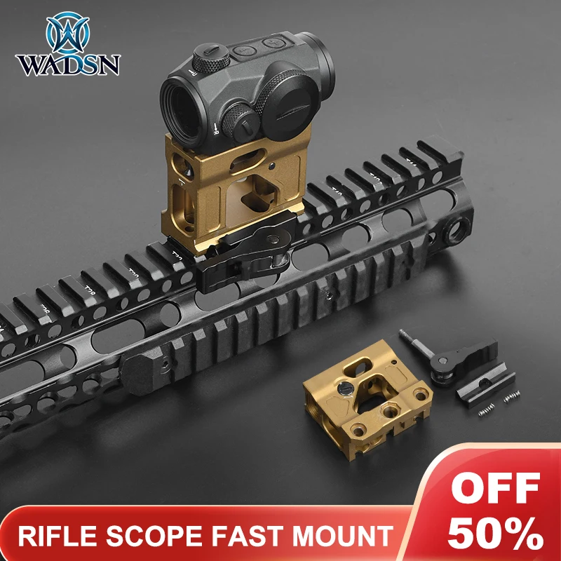 

WADSN Tactical FAST Micro QD Rifle Scopes Mounts 2.26"Height for H1 H2 T1 T2 CompM5 Red Dot Sight AR 15 Hunting Airsoft