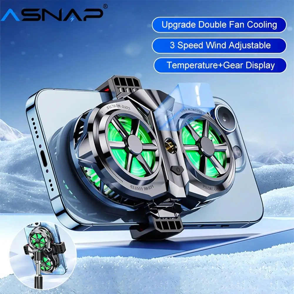 Универсальный кулер для телефона ASNAP с 3-ступенчатым охлаждающим вентилятором