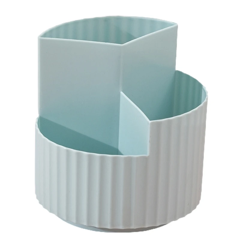 

Новинка 2022 Настольный держатель для ручек вращающийся на 360 градусов Органайзер для макияжа с 3 отделениями