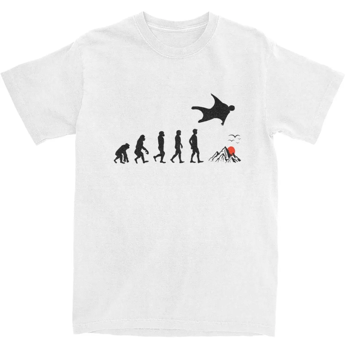 Футболка для мужчин и женщин хлопковая рубашка с графическим принтом летающая