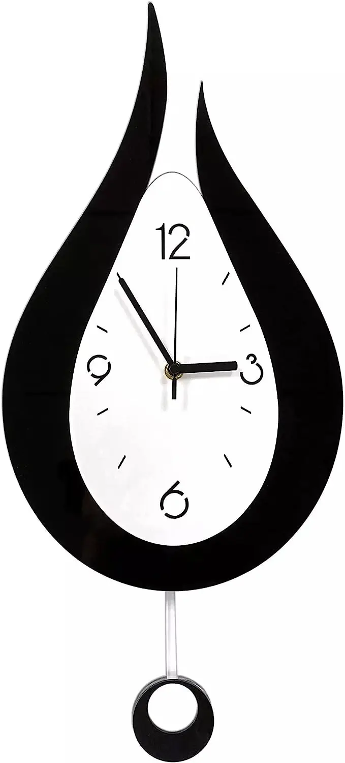 

Reloj Pared,Reloj de Péndulo de Gota de Agua Creativo Moderno, Reloj de Pared Digital de Péndulo Silencioso, para Decoración