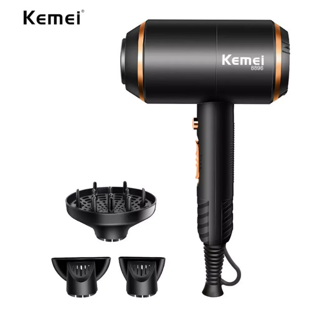 

Фен Kemei 3-в-1 Профессиональный Мощный электрический с отрицательными ионами