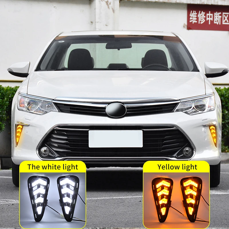 

Динамический сигнал поворота, 2 шт., 12 В, автомобильная лампа для дневных ходовых огней, для Toyota Camry MK7 XV50 2015-2017