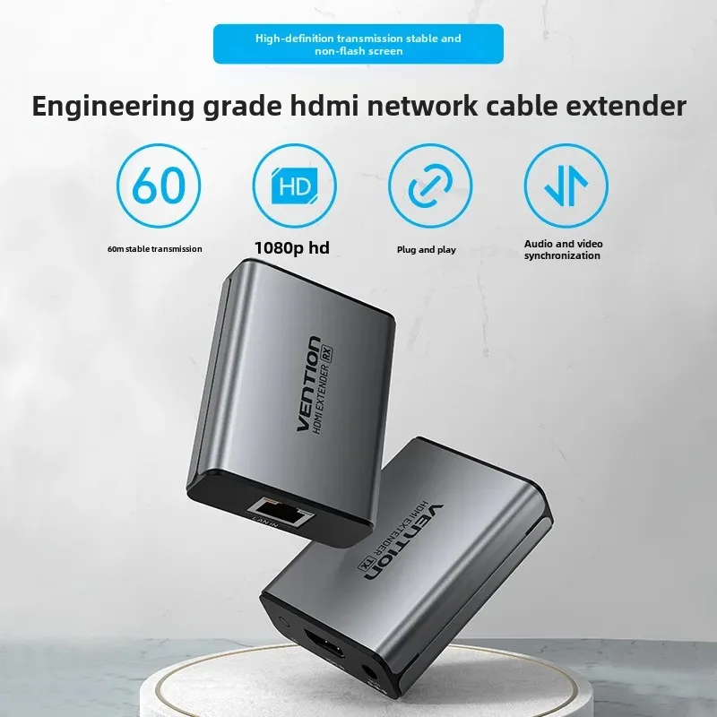 Удлинитель кабеля HDMI серии Weixing 60-метровый алюминиевый сплав серые электронные