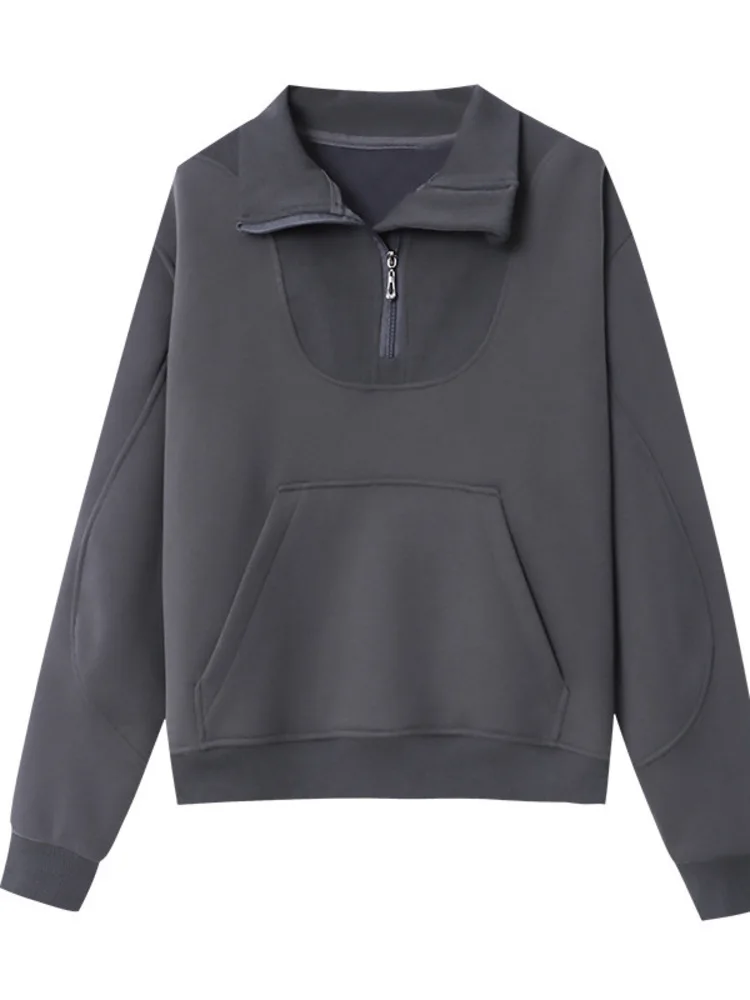 Женская толстовка с капюшоном Повседневная Свободная плюшевая на молнии