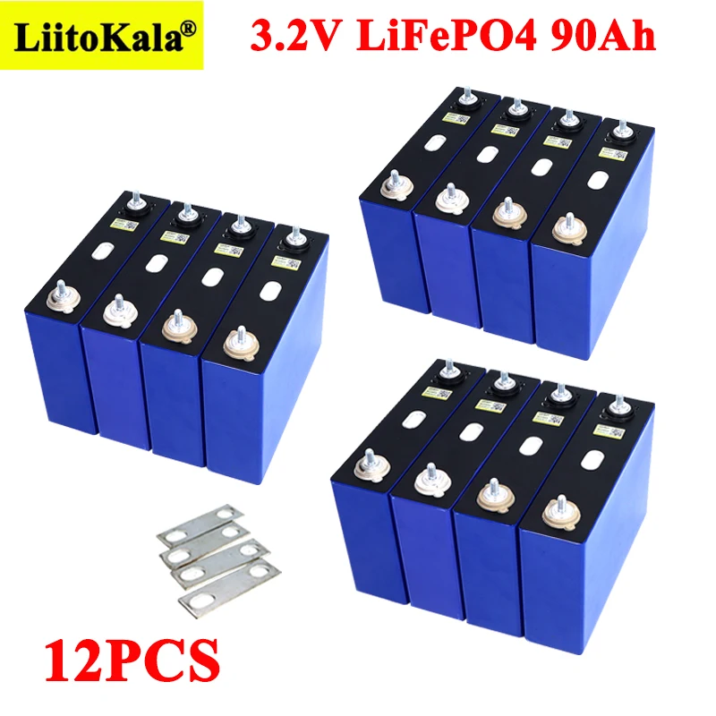 

16pcs/lot 3.2V 90Ah LiFePO4 battery can for 12V 24V 270A Lithium-iron phospha Campers Golf VR Solar energy batteries TAX FREE